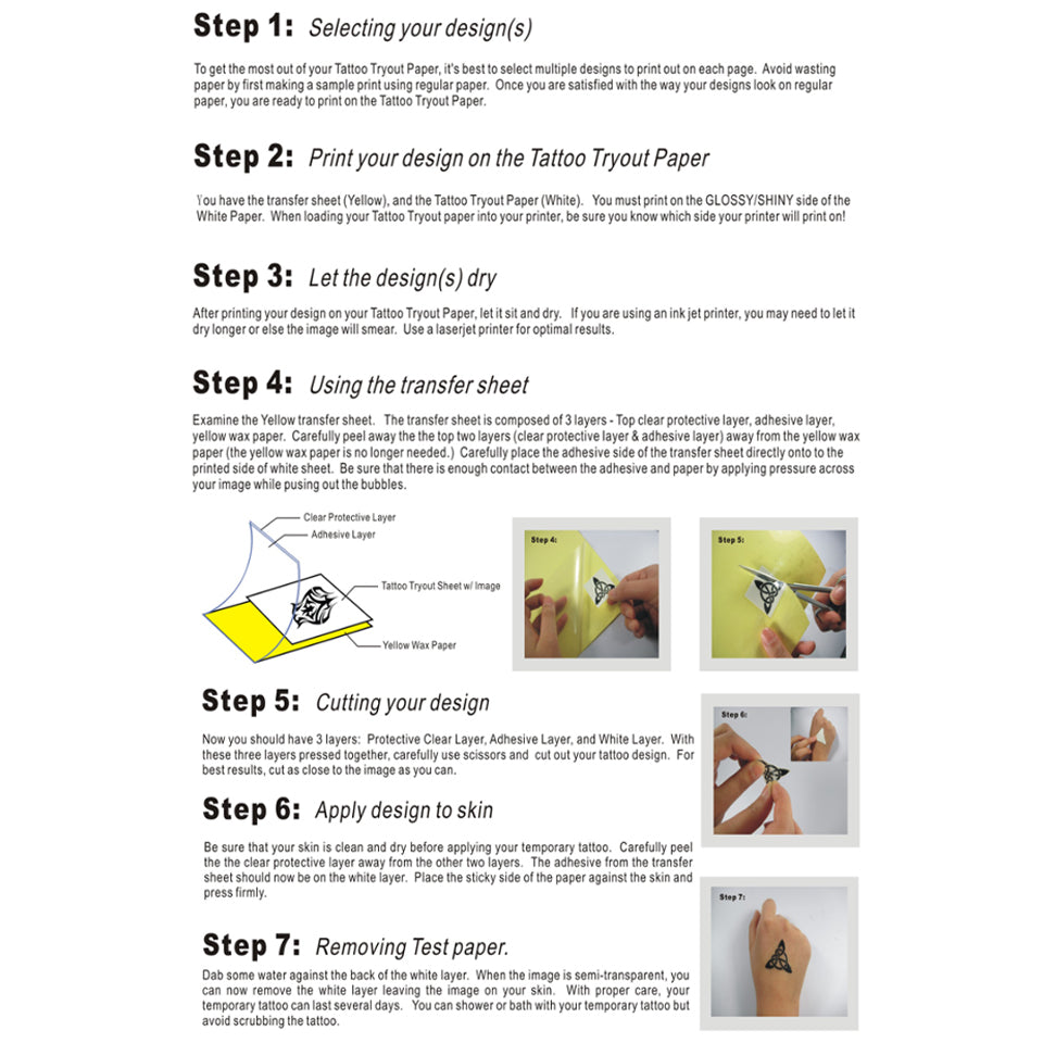 Print Your Custom Temporary Tattoo